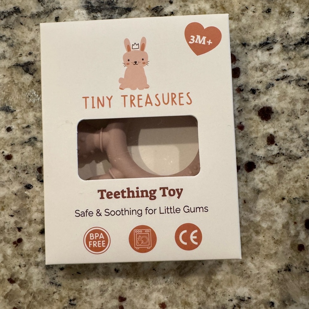 Pink Teething Toy – Soft Silicone Soother NWT